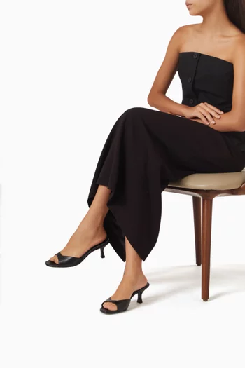 Brigitte 55 Mules in Leather