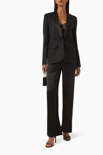 Louis Open-back Blazer in Wool-silk