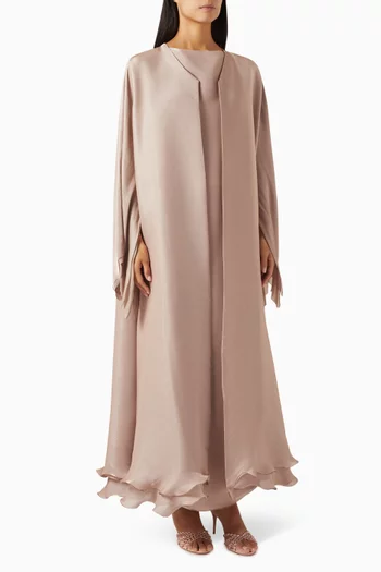 3-piece Abaya Set in Silk-organza