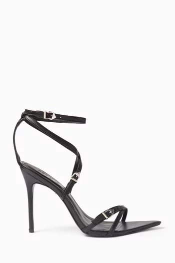 Strappy 100 Sandals in Patent Leather
