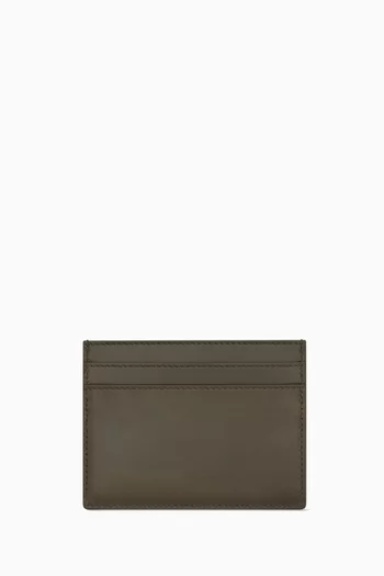 Logo Card Holder in Smooth Leather