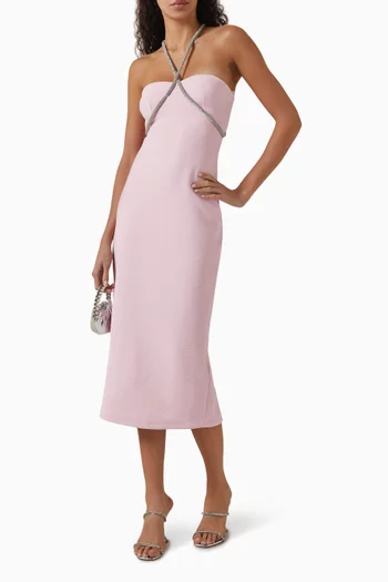Miriam Chain-strap Midi Dress