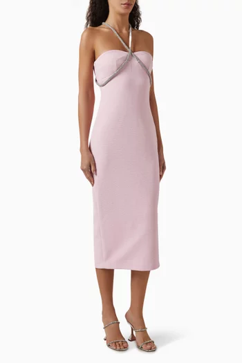 Miriam Chain-strap Midi Dress