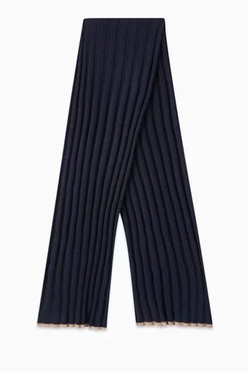 Ribbed Scarf in Cashmere