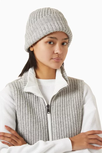 Sequin-embellished Beanie in Cashmere-silk