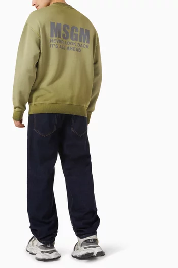Reflective Logo-print Sweatshirt in Cotton-jersey