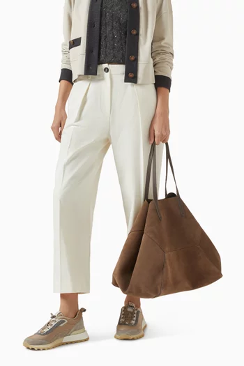 Large BC Duo Tote Bag in Suede