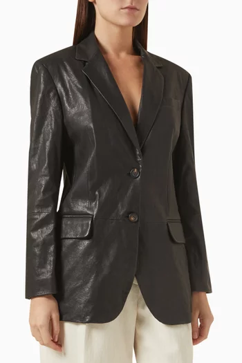 Single-breasted Blazer in Leather