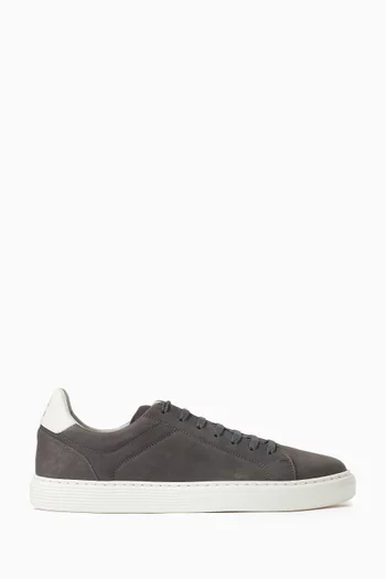 Lace-up Sneakers in Nubuck Calfskin