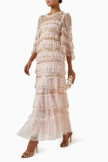 Emily Ruffle Gown in Tulle