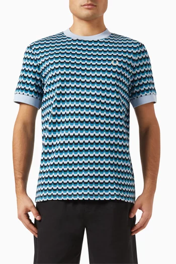 Abstract Jacquard T-shirt in Cotton
