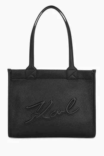 K/Skuare Tote Bag in Grained Faux Leather
