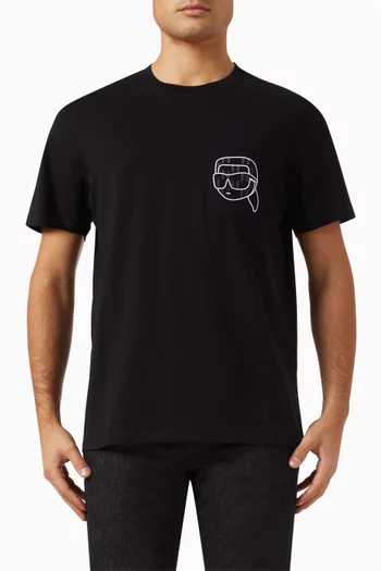 Ikonik 2.0 Monogram Pocket T-shirt in Cotton Jersey