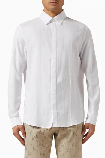 KL Monogram Shirt in Cotton-blend