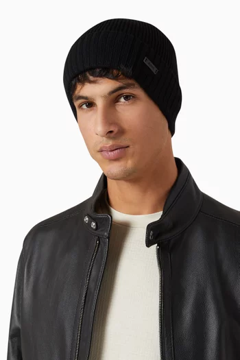 Fati Ribbed Beanie Hat in Wool