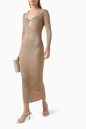 Kea Knit Maxi Dress in Lurex