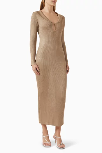 Kea Knit Maxi Dress in Lurex