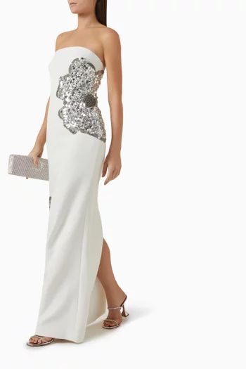 Layana Embellished Strapless Gown