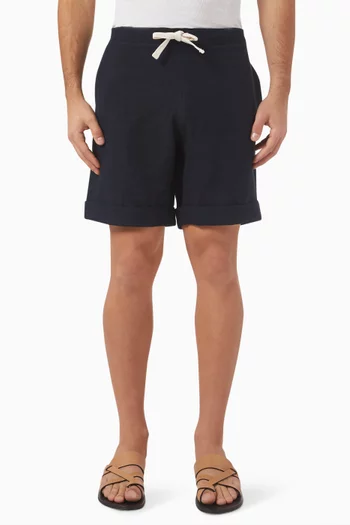 شورت كتان مطاطي