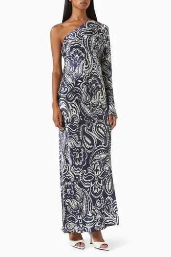 Anthea One-shoulder Maxi Dress in Silk
