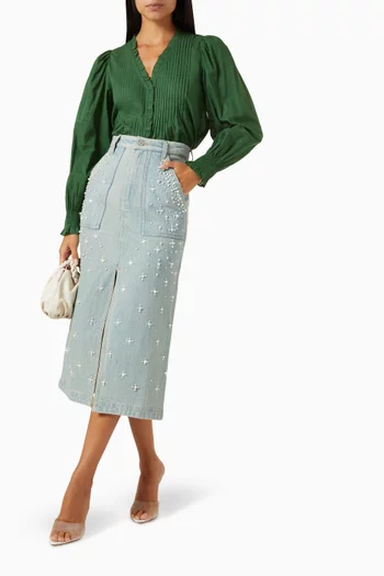 Renata Long-sleeve Top in Cotton