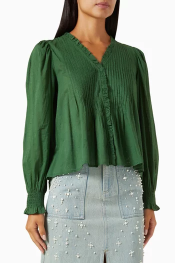 Renata Long-sleeve Top in Cotton