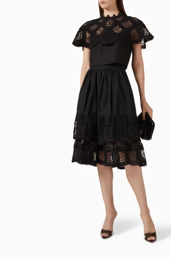 Drea Embroidered Top in Cotton
