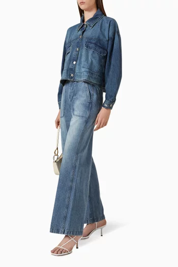 Amari Wide-leg Jeans in Denim