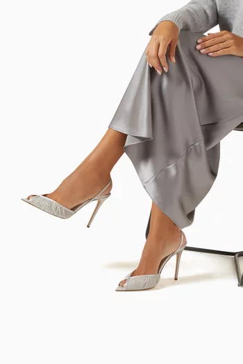 Katy 105 Slingback Sandals in Satin & Tulle