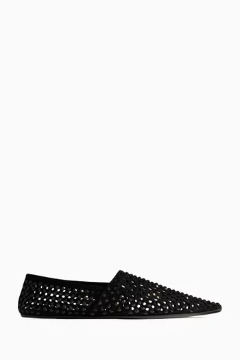 Jacques Slippers in Rhinestone Leather