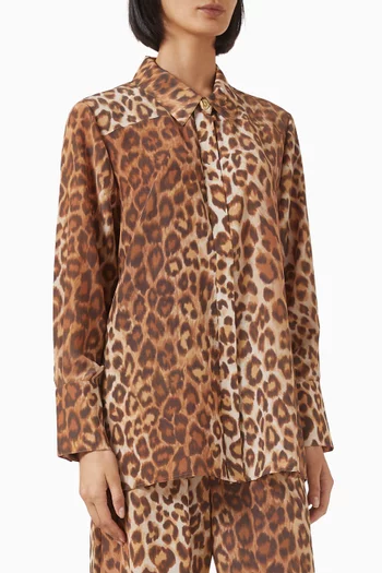 Atomic Printed Shirt in Silk