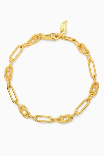 Motley Chain Bracelet in 14kt Gold Vermeil