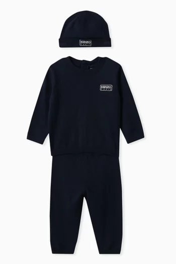 Knitted Tracksuit Set in Cotton & Cashmere