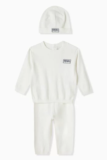 Knitted Tracksuit Set in Cotton & Cashmere