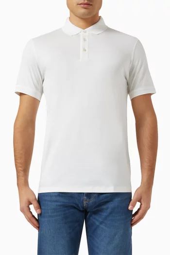 Polo Shirt in Mercerised Cotton