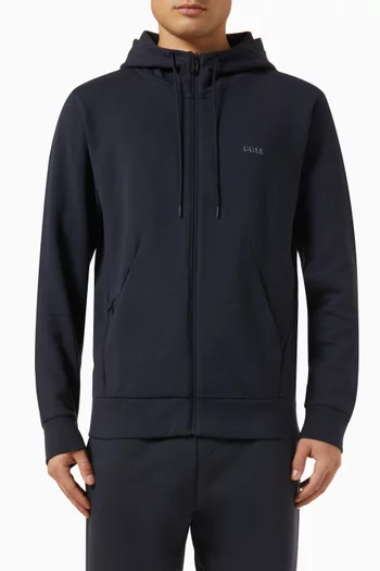Zip-up Hoodie in Stretch Cotton