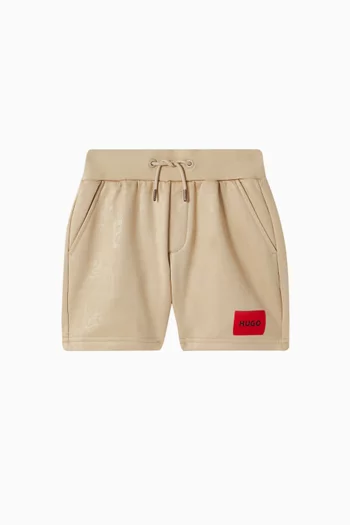 All-over Logo Bermuda Shorts in Cotton-blend