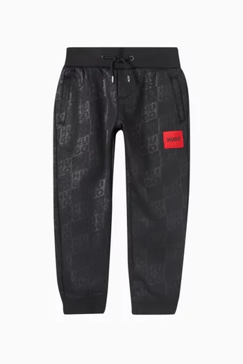 All-over Logo Sweatpants in Cotton-blend