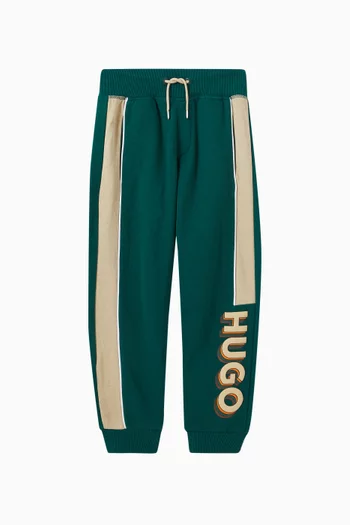 Colour-blocked Logo Sweatpants in Cotton-blend