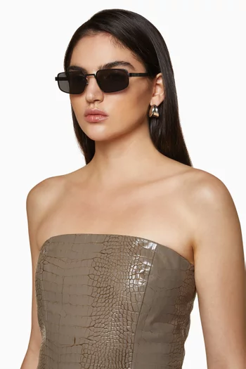 نظارة شمسية ليو بإطار معدن