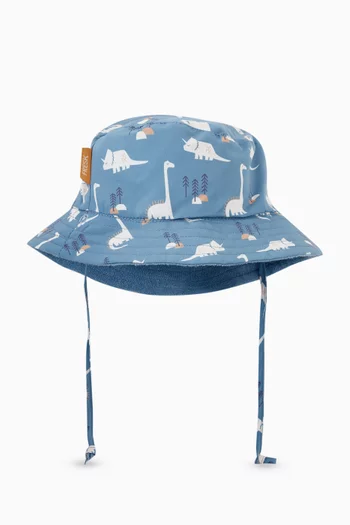 Animal-print Bucket Hat in Recycled-nylon