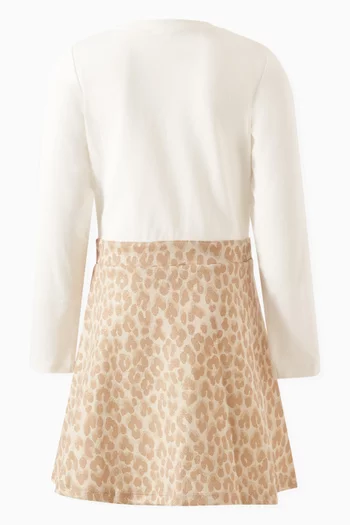 Leopard Print Flared Dress