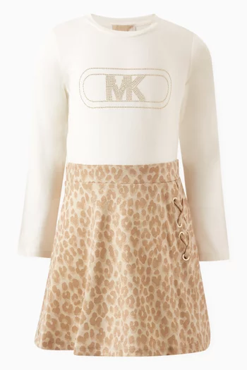 Leopard Print Flared Dress