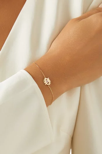 'Ya Ein' Evil Eye Amethyst Bracelet in 18kt Yellow Gold