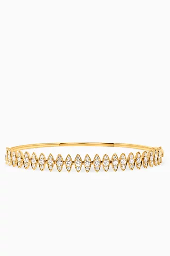 Large Barq Marquise Diamond Bangle in 18kt Gold