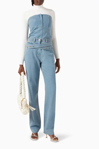Jo Bodice Top in Denim