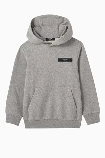 Logo Patch Hoodie in Cotton