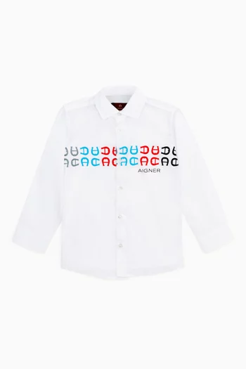 Graphic Logo-print Shirt in Cotton