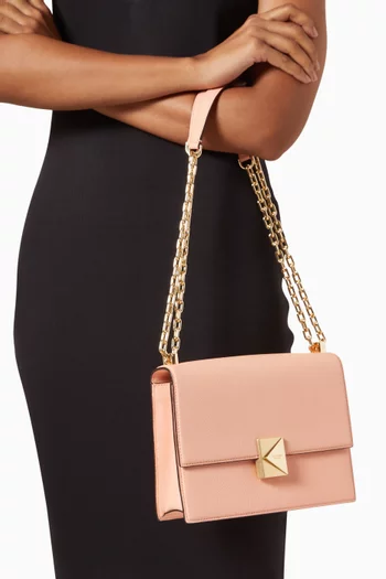 Deco Shoulder Bag in Pebbled Leather