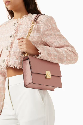 Deco Shoulder Bag in Pebbled Leather